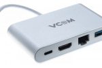Кабель-адаптер USB3.1 Type-CM-->HDMI+USB3.0+RJ45+PD charging  VCOM