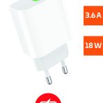 Зарядное устройство 1USB 18W QC3.0 00-00022767 WHITE GOPOWER