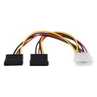 Кабель MOLEX (F)/2SATA (M) 0.2M