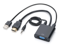 Адаптер HDMI (M)/VGA (F) BLACK