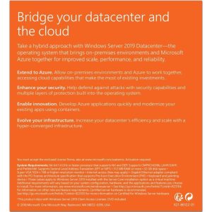 Лицензия OEM Windows Server Datacenter 2019 64Bit Russian 1pk DSP OEI DVD 24 Core (P71-09051) MICROS