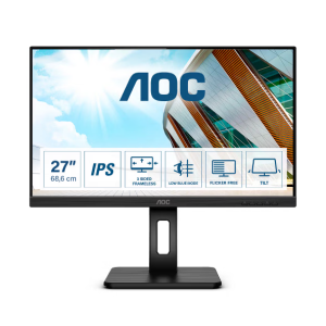 Монитор AOC 27" 27P2Q/01, 16:9, IPS, FHD, 4ms, 300cd, 75Hz, VGA, DVI, HDMI, DP, USB, HAS, SPK