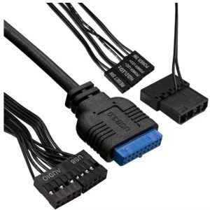 Корпус MINITOWER mATX W/PSU USB+USB3.0 черный 120mm Fan с RGB подсветкой mEVO-7807