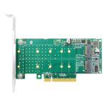 Адаптер(переходник) LR-LINK PCIe - M.2 для двух NVMe накопителей 2230, 2242, 2260, 2280, 22110 PCIe 3.0 x8