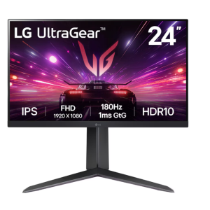 Монитор LG 23,8" 24GS65F-B, 16:9, IPS, FHD, 1ms, 300cd, 180Hz, HDMI, DP, HAS