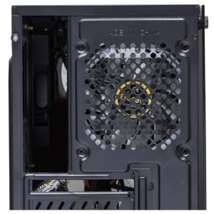 Корпус MINITOWER mATX W/PSU 2xUSB+USB3.0 аудио черный 4x120mm Fan с RGB подсветкой боковая панель - закаленное стекло Mistery R3