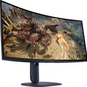 Монитор Dell 34" 1500R Black, 21:9, VA, UWQHD, 1ms, 400cd, 180Hz, HDMI, DP, USB, HAS