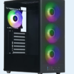Корпус MIDITOWER RaptorX ATX Micro-ATX Mini-ITX W/O PSU 4x12cm ARGB Fan 2xUSB1.1+3.0+audio черный с окном