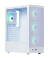 Корпус MIDITOWER RaptorX ATX Micro-ATX Mini-ITX W/O PSU 4x12cm ARGB Fan 2xUSB1.1+3.0+audio белый с окном