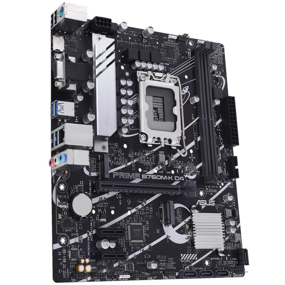 Материнская плата ASUS PRIME B760M-K D4 LGA1700 mATX 2xDDR4 PCIEx16 2xPCIEx1 2xM.2 HDMI VGA 2.5GLAN — изображение 4