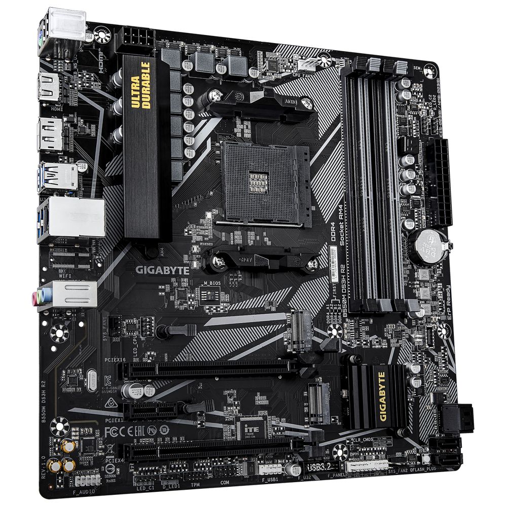 Материнская плата Gigabyte B550M DS3H R2, RTL — изображение 4