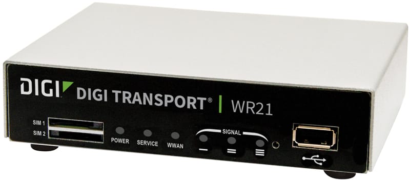 Маршрутизатор беспроводной WR21- LTE, 2*10/100 Ethernet, серийный порт RS232/422/48, расширенный температурный диапазон