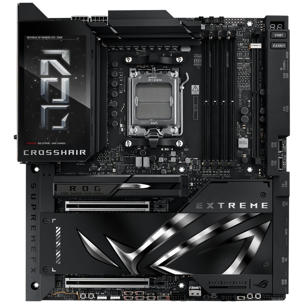 Материнская плата ASUS ROG CROSSHAIR X870E EXTREME AM5 E-ATX 4xDDR5 2xPCIEx16 5xM.2 4xUSB-C HDMI 5GLAN 10GLAN Wi-Fi 7 — изображение 2