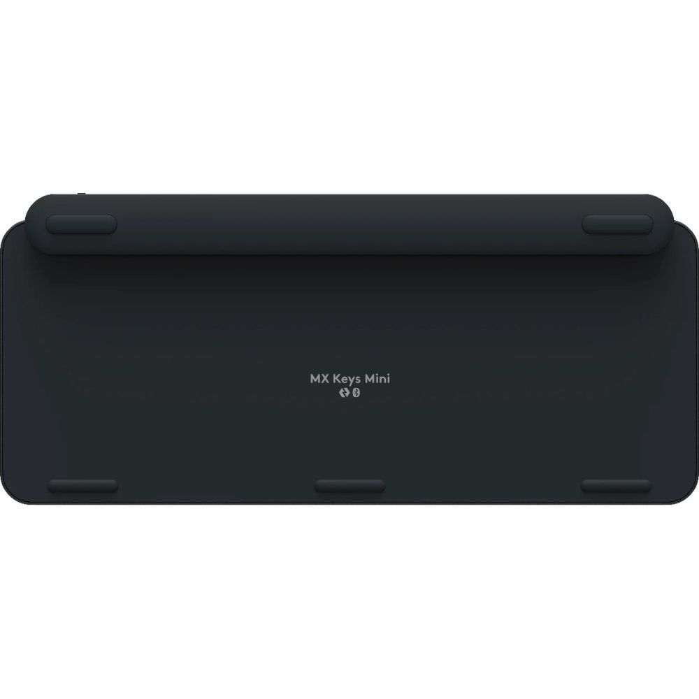 Клавиатура беспроводная Logitech MX Keys Mini Graphite |920-010501| Компактная, черная, Bluetooth LE/Logi Bolt, автоматическая подсветка, встроенная батарея, Type-C коннектор, кабель Type-C - Type-A в комплекте — изображение 4
