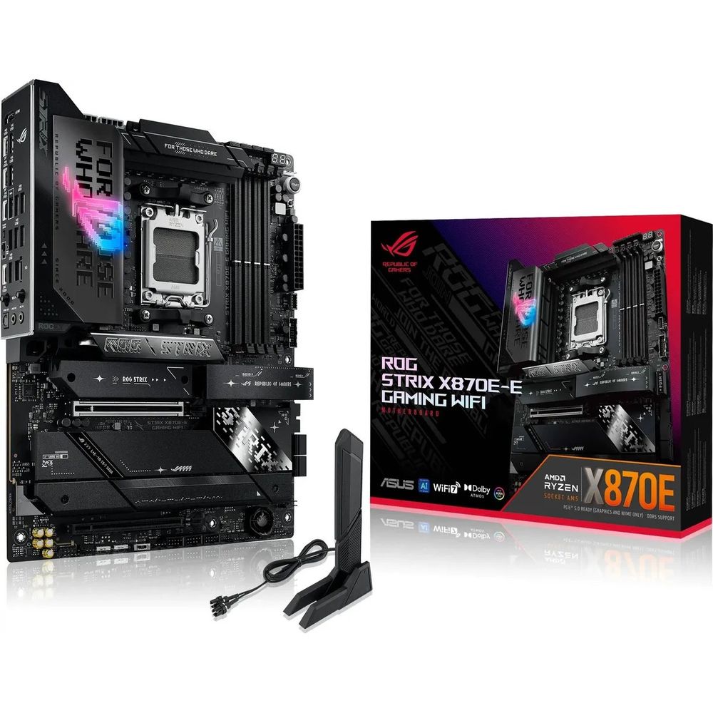 Материнская плата ASUS ROG STRIX X870E-E GAMING WIFI AM5 ATX 4xDDR5 2xPCIEx16 5xM.2 2xUSB-C HDMI 5GLAN Wi-Fi 7 — изображение 15