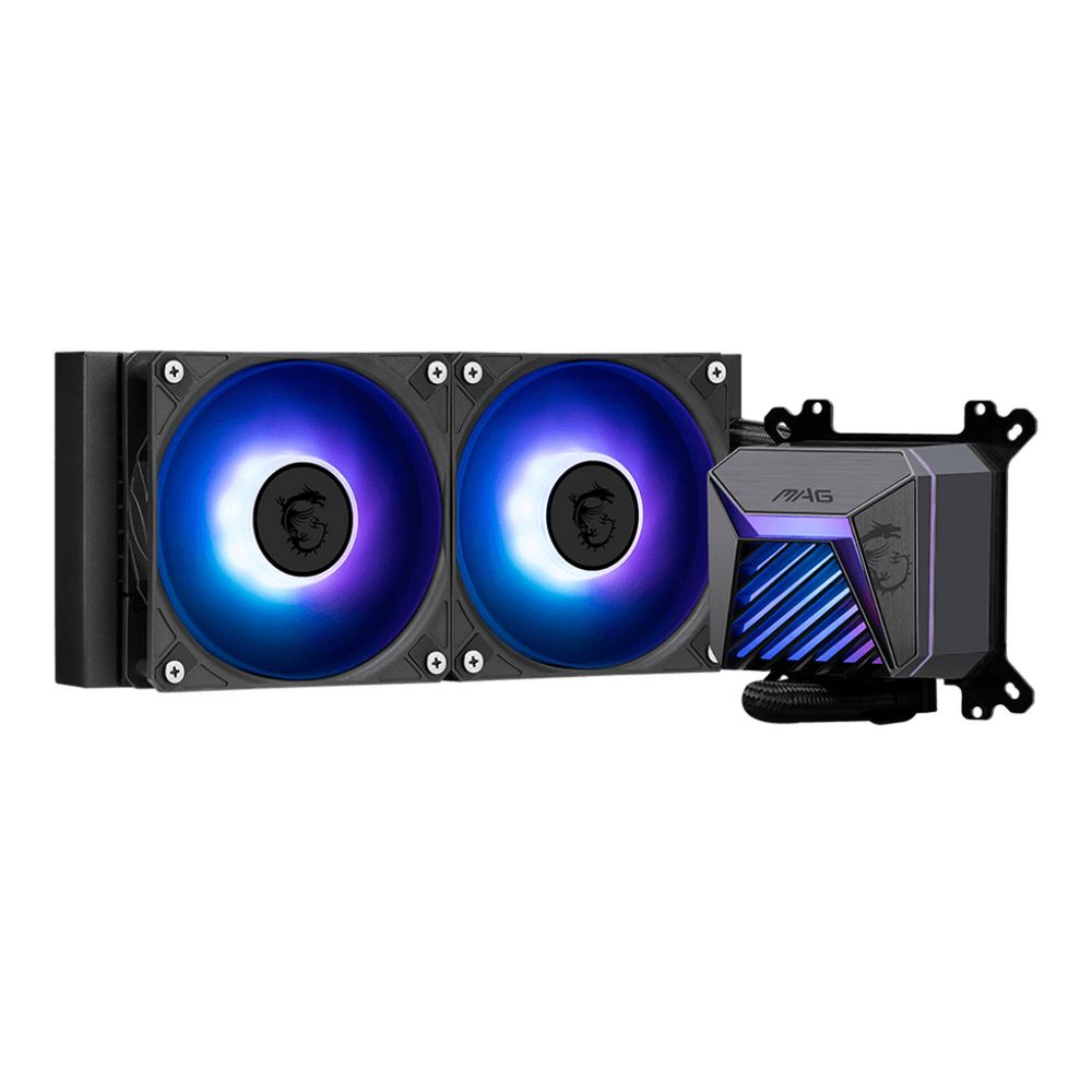 Жидкостная система охлаждения MSI MAG CORELIQUID A15 240 2x ARGB Fan, ARGB Block — изображение 4