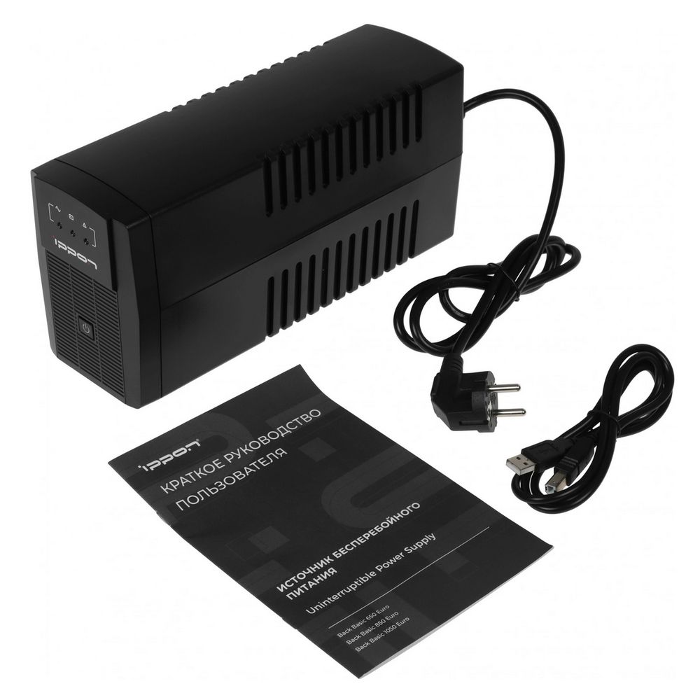 403408 — Источник бесперебойного питания Ippon Back Basic 850 Euro Line-interactive 480W/850VA RTL {4} (279420) — изображение 8