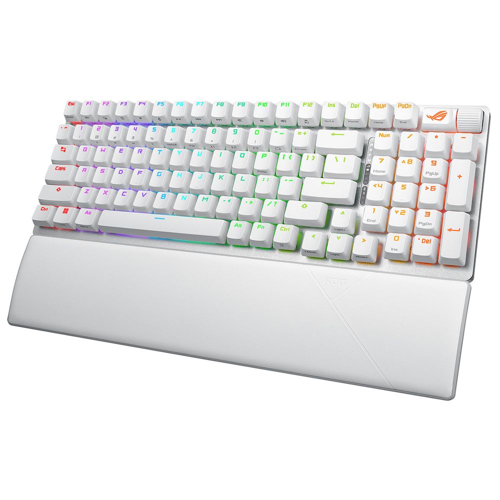Клавиатура ASUS X901 STRIX SCOPE II 96 WL WHT ROG NX Snow PBT 96% USB 2.4GHz BT — изображение 5