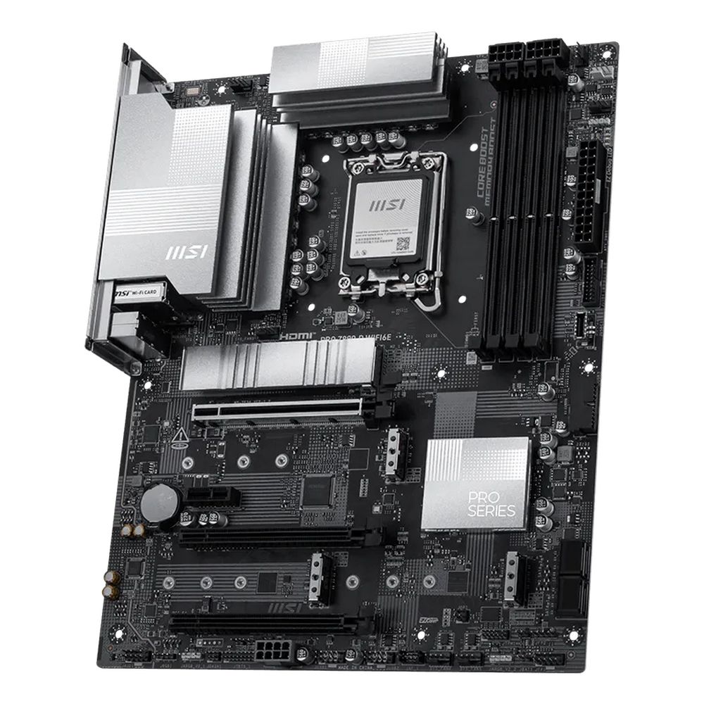 Материнская плата MSI PRO Z890-P WIFI6E Z890, LGA1851, 4*DDR5, 3*PCIEx16, 1*PCIEx1, 4*M.2, 2*TypeC, 1*USB3.2 Gen2, 6*USB3.2 Gen1, 8*USB2.0, 4*SATA3, 5G, DP, HDMI, ATX, RTL — изображение 3