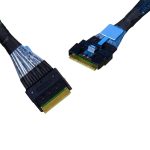 Кабель DiliVing DLSL74-8815 Slimline SASx8 (SFF8654)  -to- Slimline SASx8 (SFF8654) , 85ohm, PCIe Gen4, 80CM
