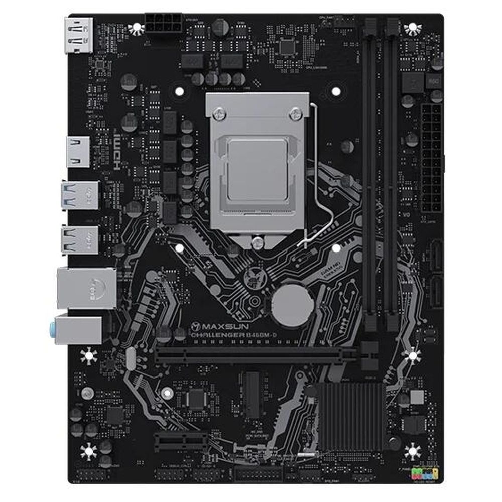 Материнская плата Maxsun MS-Challenger B460M-D B460, LGA1200, 2*DDR4, 1*PCIEx16, 1*PCIEx1, 1*M.2, 4*USB3.2 Gen1, 6*USB2.0, 2*SATA3.0, 1G, DP, HDMI, M-ATX, RTL — изображение 3