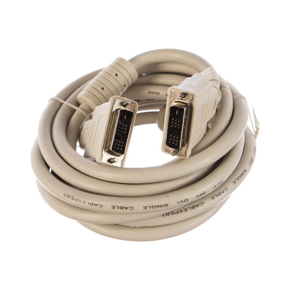 Кабель Cablexpert CC-DVI-10 3м, серый, DVI-D single link, 19M/19M, экран, феррит. кольца, медь — изображение 3