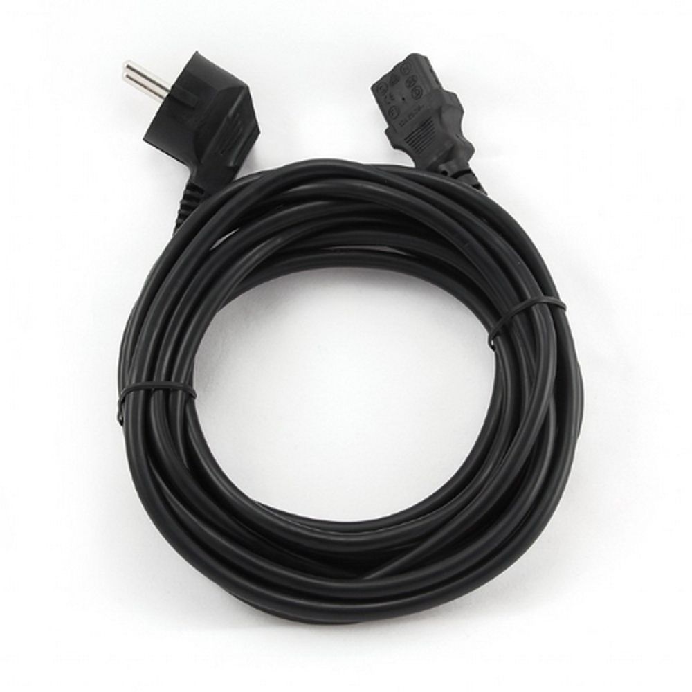 Кабель питания Cablexpert PC-186-1-3M, 3м, Schuko- C13, Сечение провода 3x1кв.мм, черный, с заземлением, пакет {75} (792594) — изображение 2