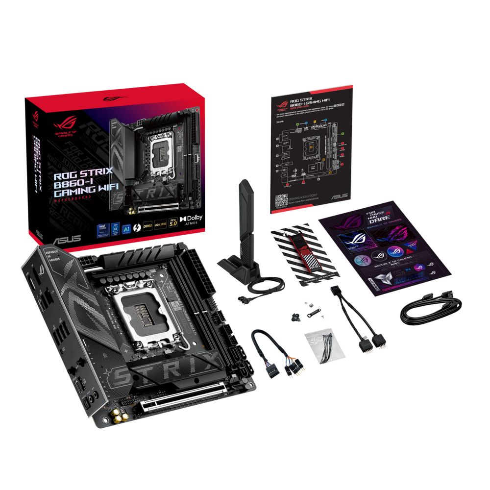 Материнская плата ASUS ROG STRIX B860-I GAMING WIFI LGA1851 mini-ITX 2xDDR5 PCIEx16 2xM.2 Thunderbolt USB-C DP HDMI 2.5GLAN Wi-Fi 7 — изображение 9