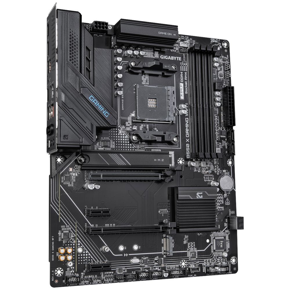 Материнская плата Gigabyte B550 X GAMING WIFI7 B550, AM4, 4*DDR4, 2*PCIEx16, 2*PCIEx1, 2*M.2, 2*TypeC, 1*USB3.2Gen2, 4*USB3.2Gen1, 4*USB2.0, 4*SATA3.0, 2.5G, DP, HDMI, ATX, RTL — изображение 3