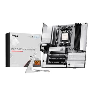 Материнская плата MSI PRO B850M-A WIFI PZ B850, AM5, 4*DDR5, 4*PCIEx16, 2*M.2, 3*TypeC, 3*USB3.2Gen2, 5*USB3.2Gen1, 4*USB2.0, 4*SATA3.0, 5G, DP, HDMI, M-ATX, RTL