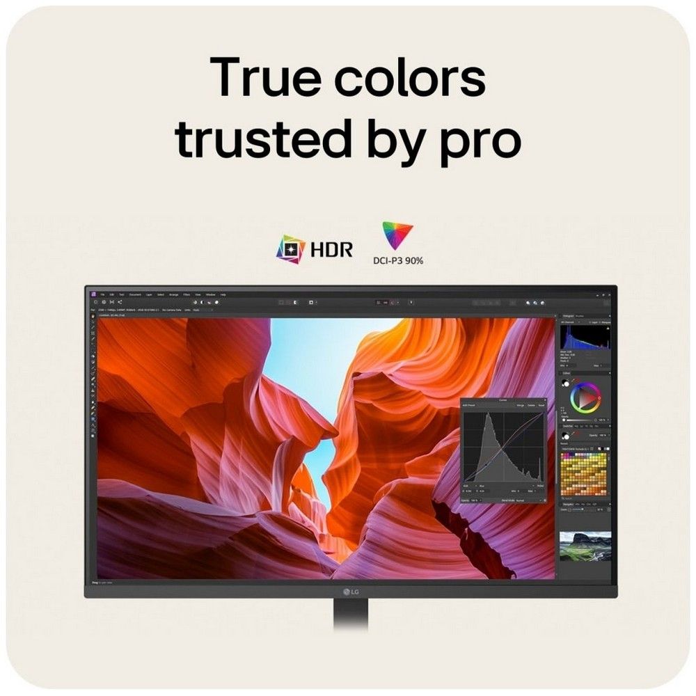 Монитор 31.5" LG 32U720A-B VA, 3840x2160, 60Hz, 5ms, 250сd/m, 3000:1, HDR10 | 2xHDMI(2.0), DP(1.4), Type-C(PD-90W), 2xUSB3.0 | HAS, Swivel, ExPSU, Speakers, Vesa 100, Black — изображение 13