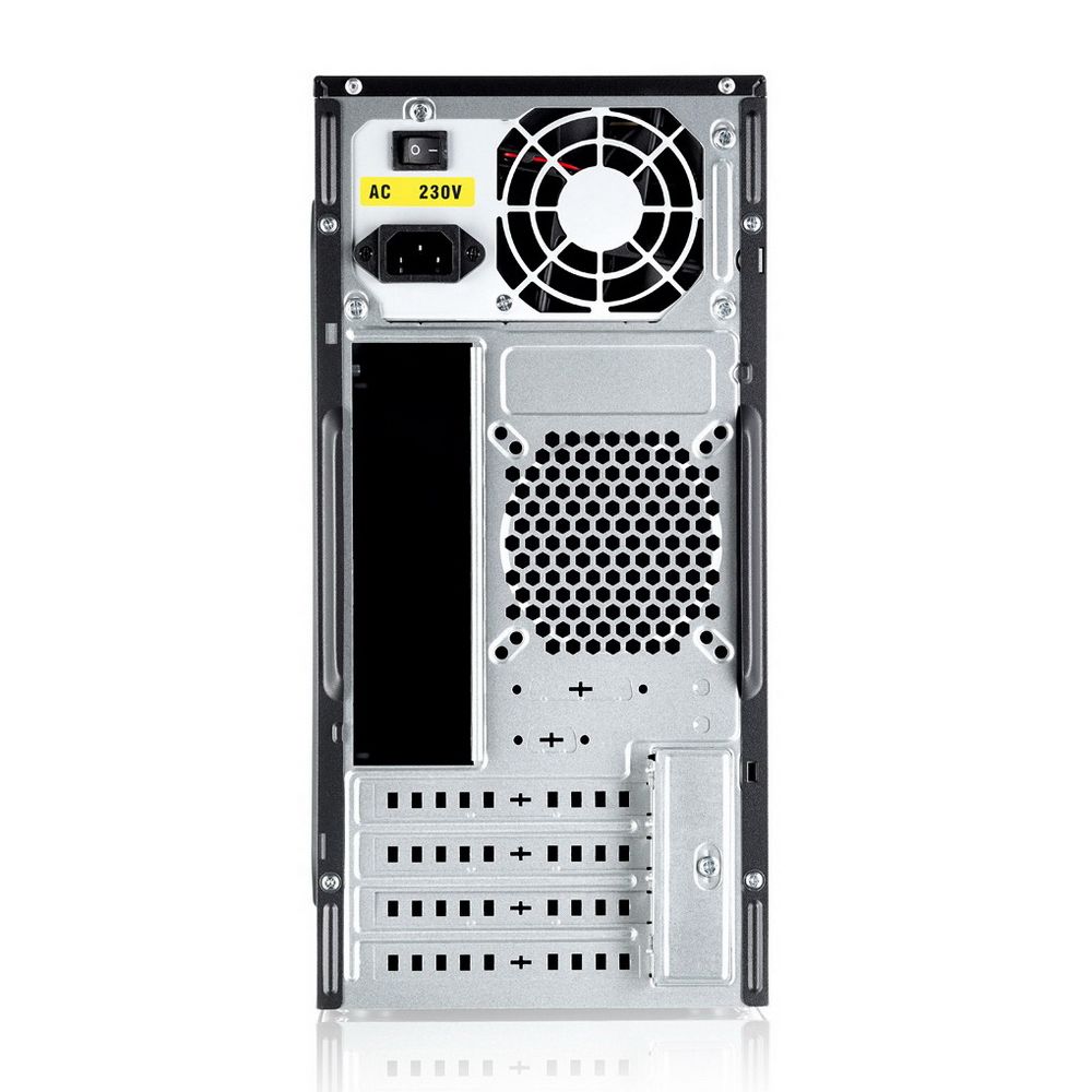 Корпус FoxLine Case Foxline FL-733 |FL-733-FZ450R| , mATX, 2x5.25EXT, 2x3.5EXT, 5x3.5INT, 2xUSB2.0, HDA, w/o FAN, |FL-733-FZ450R| w/450W ATX PSU, w/1.2m EU pwr cord — изображение 4