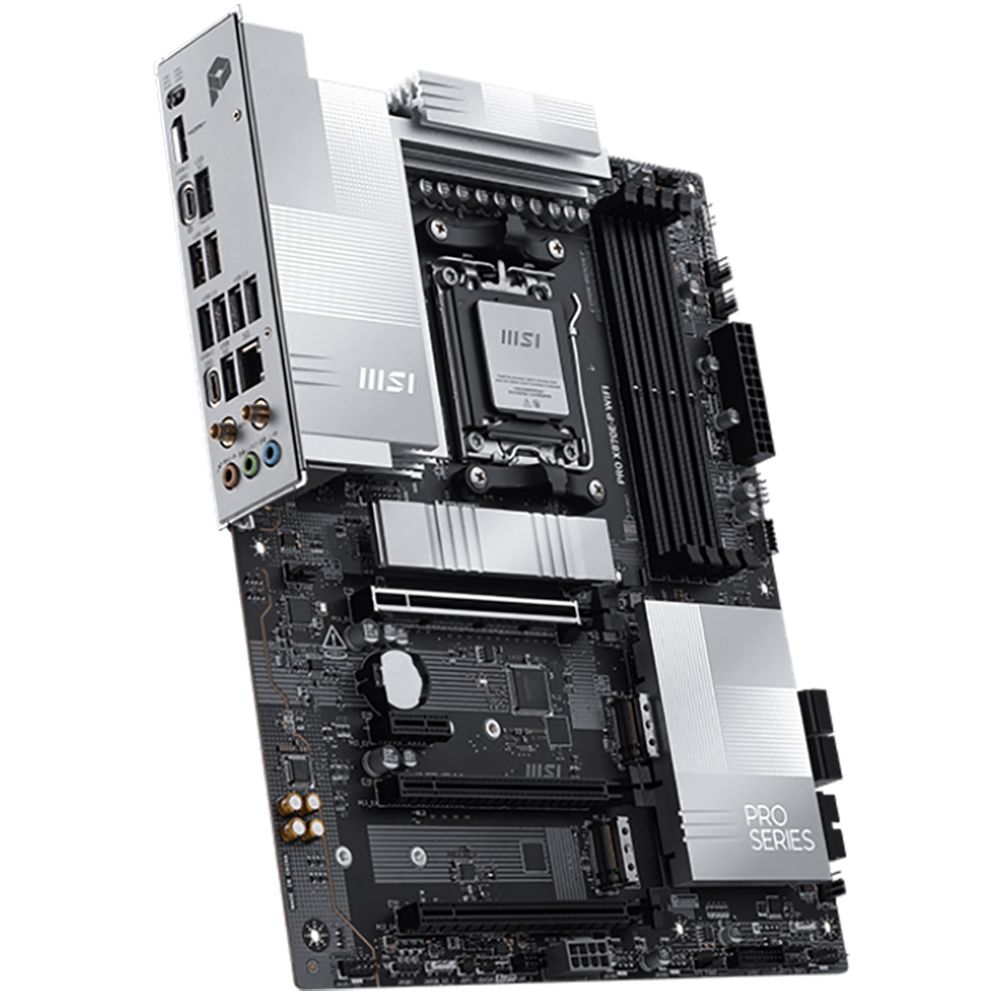 Материнская плата MSI PRO X870E-P WIFI X870E, AM5, 4*DDR5, 3*PCIEx16, 1*PCIEx1, 3*M.2, 2*TypeC, 2*USB3.2Gen2, 6*USB3.2Gen1, 10*USB2.0, 4*SATA3.0, 5G, Type-C(DP), HDMI, ATX, RTL — изображение 5