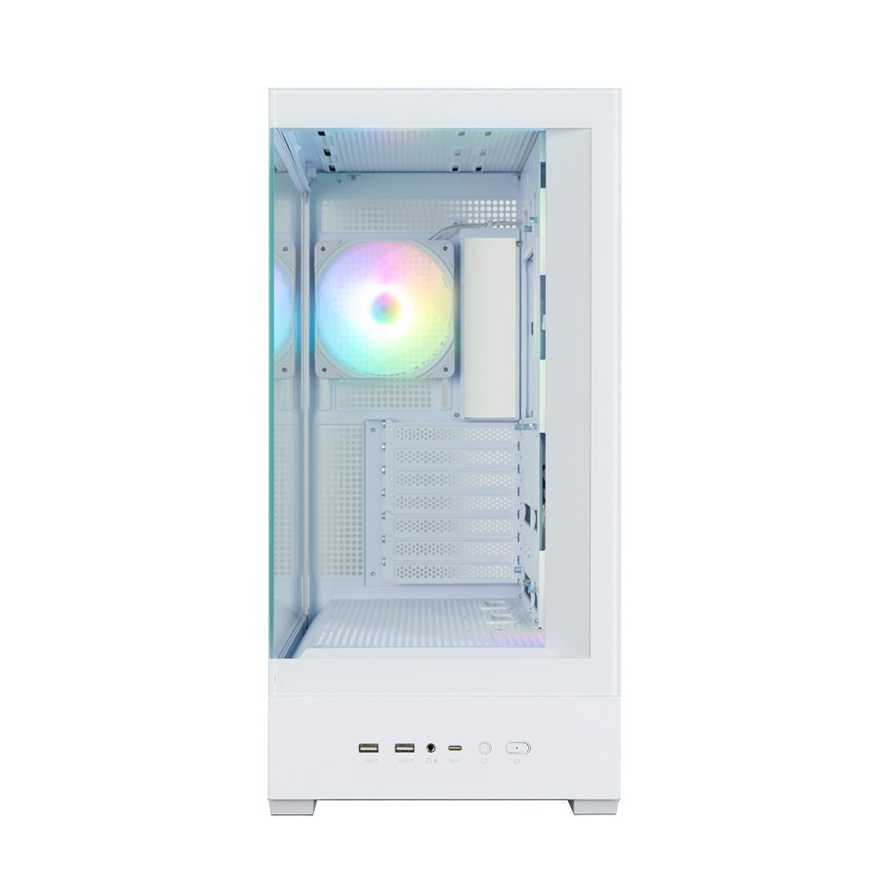 Корпус для ПК Zalman P40 DS White ATX Mid Tower PC Case, 120mm ARGB Fanx4 — изображение 3
