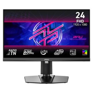 Монитор 24.1" MSI MPG 242R X60N  Rapid TN, 1920x1080, 600Hz, 0,1ms, 350сd/m, 1000:1, HDR10 | 2xHDMI(2.1), DP(1.4a), Type-C(PD-98W), 3xUSB2.0 | HAS, Pivot, Swivel, InPSU, Vesa 100, Black