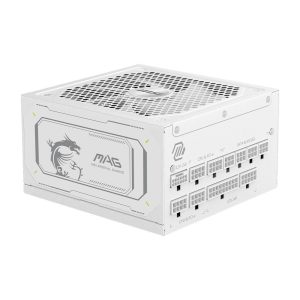 Блок питания ПК MSI MAG A1000GL PCIE5 White 1000W, 80+ Gold, полностью модульный, ATX 3.1, PCIE5.1, БЕЛЫЙ, RTL
