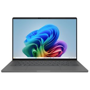 Ноутбук ASUS Zenbook 14 UX3407QA Qualcomm Snapdragon X X1-26-100/16Gb (soldered D5)/SSD512Gb/UMA/14"/OLED/Touch/WUXGA/1920x1200/60Hz/Win11/Iceland Grey/0.98kg