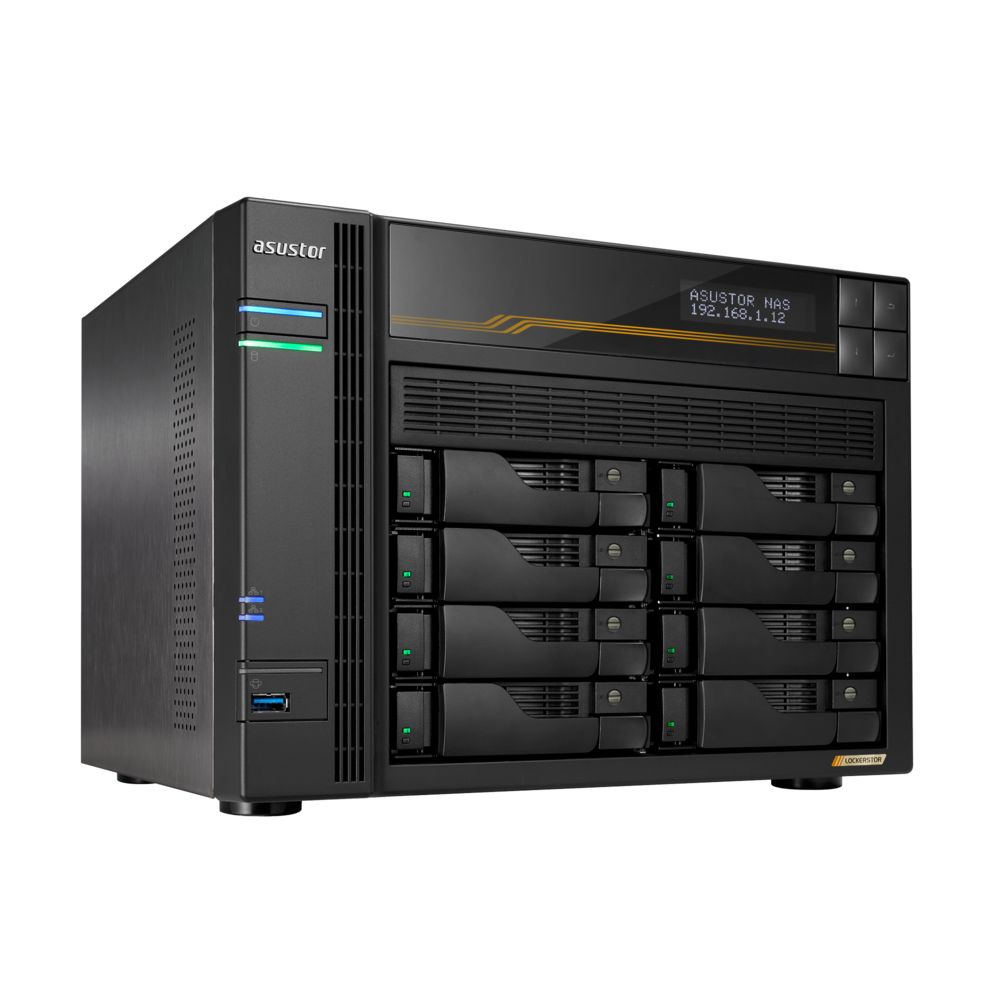 Платформа СХД ASUSTOR AS6808T 8 Bay (Max.20) 4xM.2 2x5GLAN 2x10GLAN 16GB (Max.64GB) DDR5 2xUSB-C 3xUSB — изображение 3