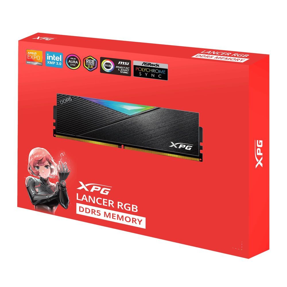 Модуль памяти 32GB DDR5 6000 DIMM XPG Lancer RGB 2*16, 1.35V, CL30-40-40, NON ECC, — изображение 6