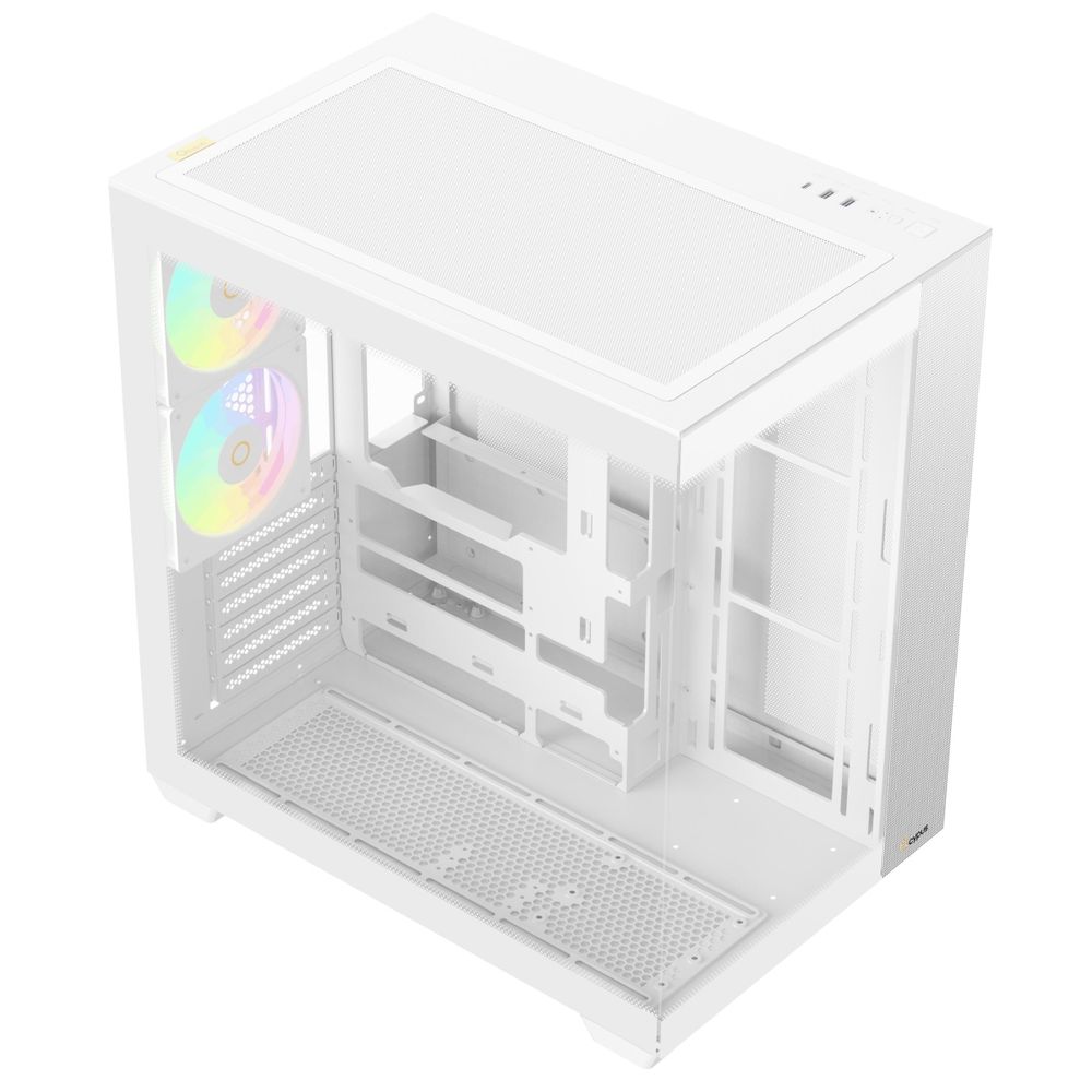 Корпус для ПК Ocypus Delta C74 WH ARGB ATX / win / white / 2 ARGB fans / no PSU /Tempered Glass — изображение 5
