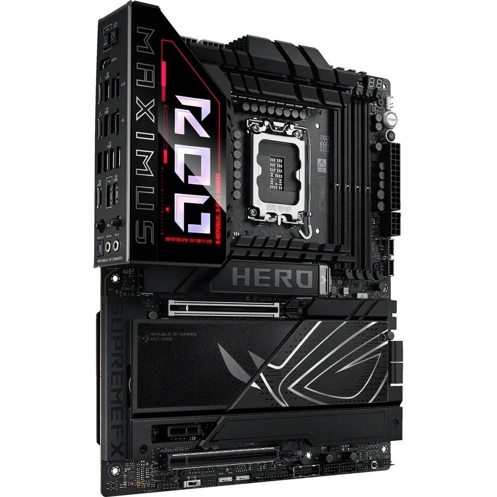 Материнская плата ASUS ROG MAXIMUS Z890 HERO LGA1851 ATX 4xDDR5 2xPCIEx16 PCIEx1 6xM.2 2xThunderbolt USB-C HDMI 2.5GLAN 5GLAN Wi-Fi 7 — изображение 4
