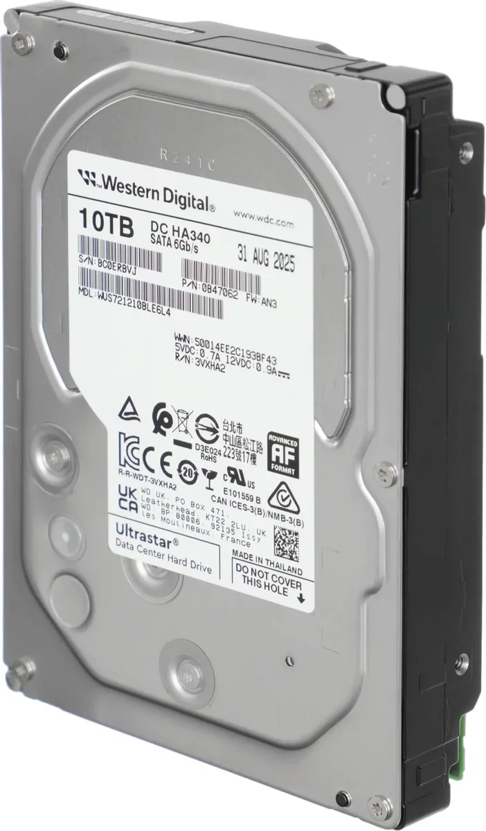 Жесткий диск SATA 10TB 7200RPM 6GB/S 512MB DC HA340 WUS721210BLE6L4_0B47062 WESTERN DIGITAL — изображение 5
