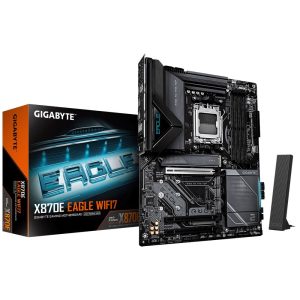 Материнская плата Gigabyte X870E EAGLE WIFI7 X870, AM5, 4xDDR5, 3*PCI-Ex16, 4*M.2, 1*TypeC, 2*USB3.2Gen2, 8*USB3.2Gen1, 8*USB2.0, 4*SATA3.0, 5G, 2*Type-C(DP), HDMI, ATX, RTL