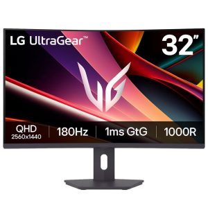 Монитор 31.5" LG 32G600A-B  Curved VA, 2560x1440, 180Hz, 1ms, 300сd/m, 3000:1, HDR10 | 2xHDMI(2.0), DP(1.4) | HAS, Swivel, ExPSU, Vesa 100, Black