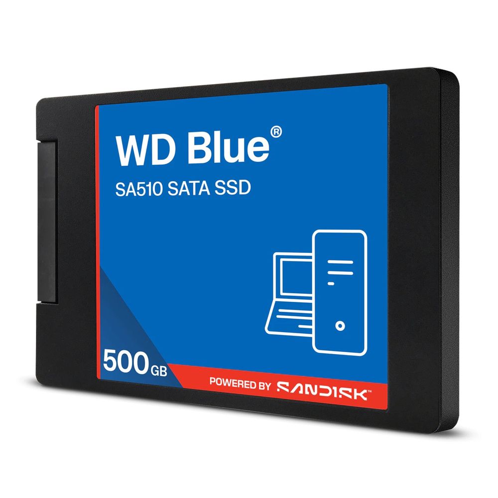 Твердотельный накопитель SSD WD 500Gb, 2.5", Western Digital Blue внутренний, SATA-III (WDS500G5B0A) — изображение 2