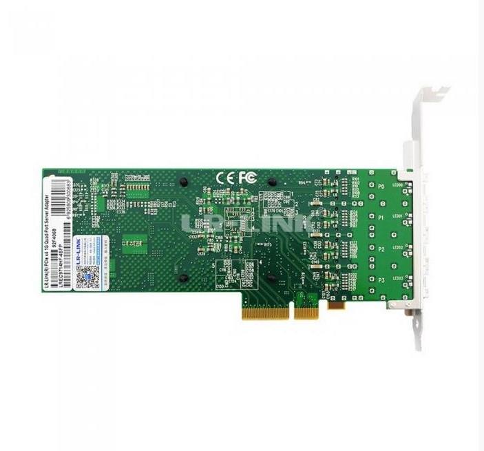 Сетевой адаптер LR-LINK LREC9714HF-4SFP Intel I350 AM4 PCI-E x4 1GB 4 X SFP I350-F4 — изображение 4
