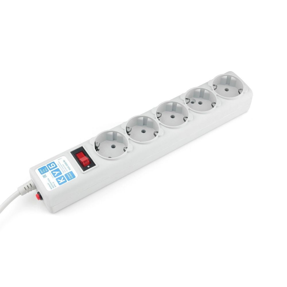 Фильтр-удлинитель Power Cube SPG-B-15 5 розеток, серый, 5м, 10 А/2,2 кВт, 3*0.75 мм² — изображение 2