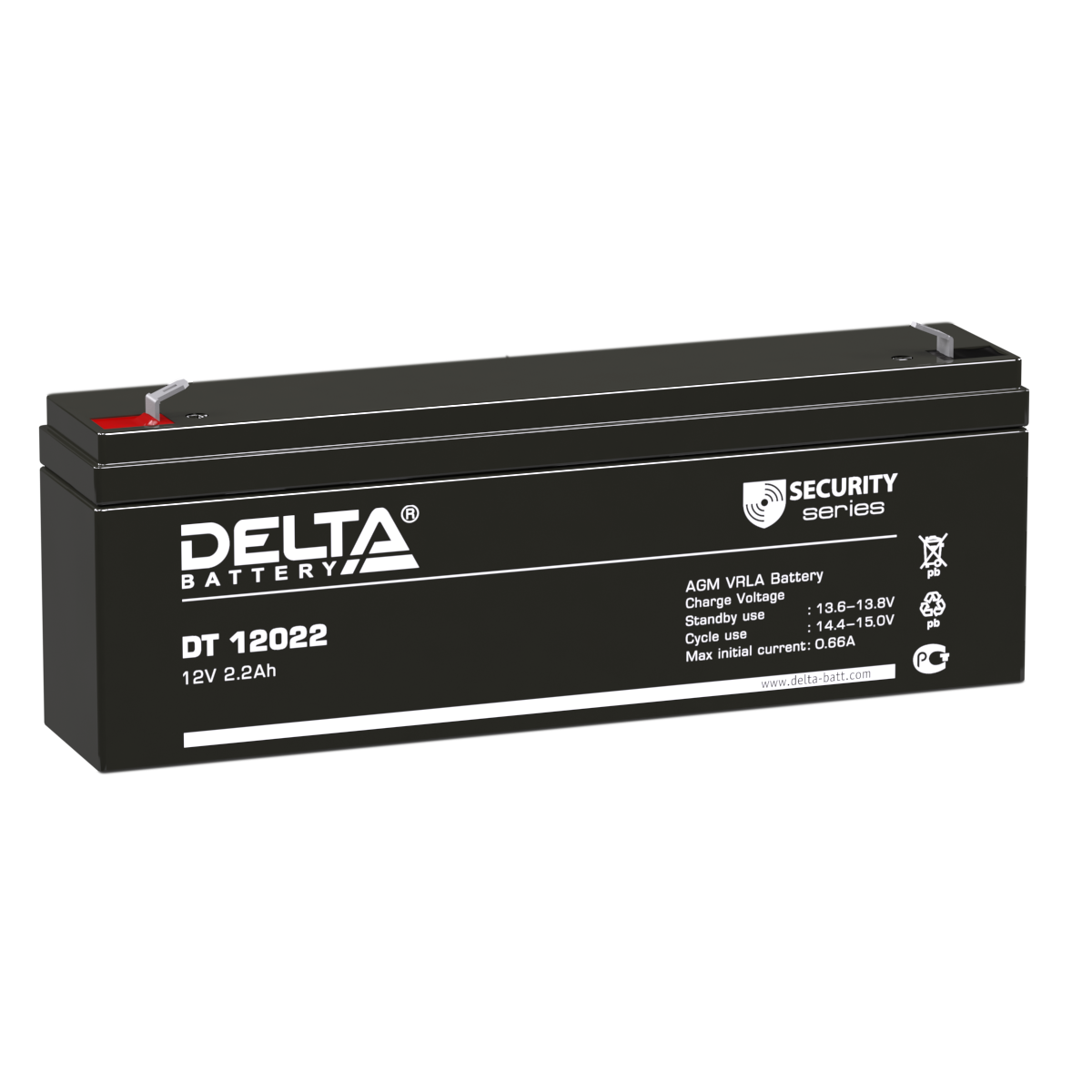 АКБ Delta DT 12022 (12V, 2,2Ah)