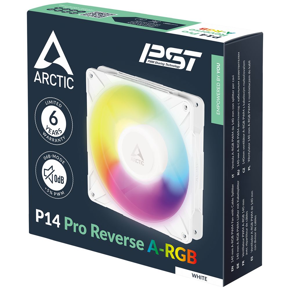 Вентилятор корпусной ARCTIC P14 Pro Reverse A-RGB White (ACFAN00324A) — изображение 7