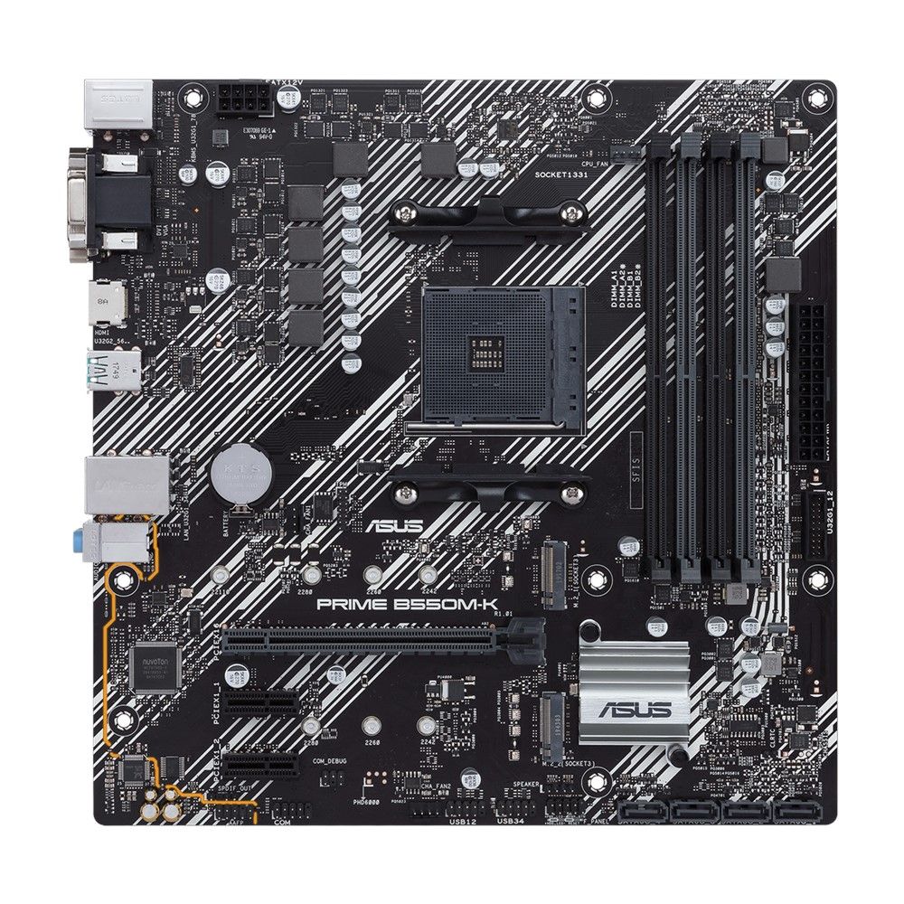 Материнская плата ASUS PRIME B550M-K AM4 mATX 4xDDR4 PCIEx16 2xPCIEx1 M.2 HDMI DVI VGA GLAN AM4 microATX 4xDDR4 PCIEx16 2xPCIEx1 2xM.2 VGA DVI HDMI GLAN RTL {10} — изображение 3